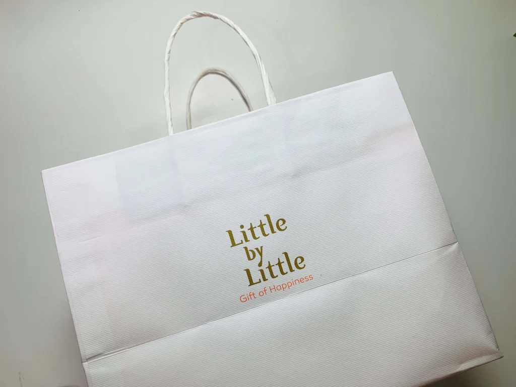 Little by Little 杏仁瓦片鐵盒餅乾紙袋