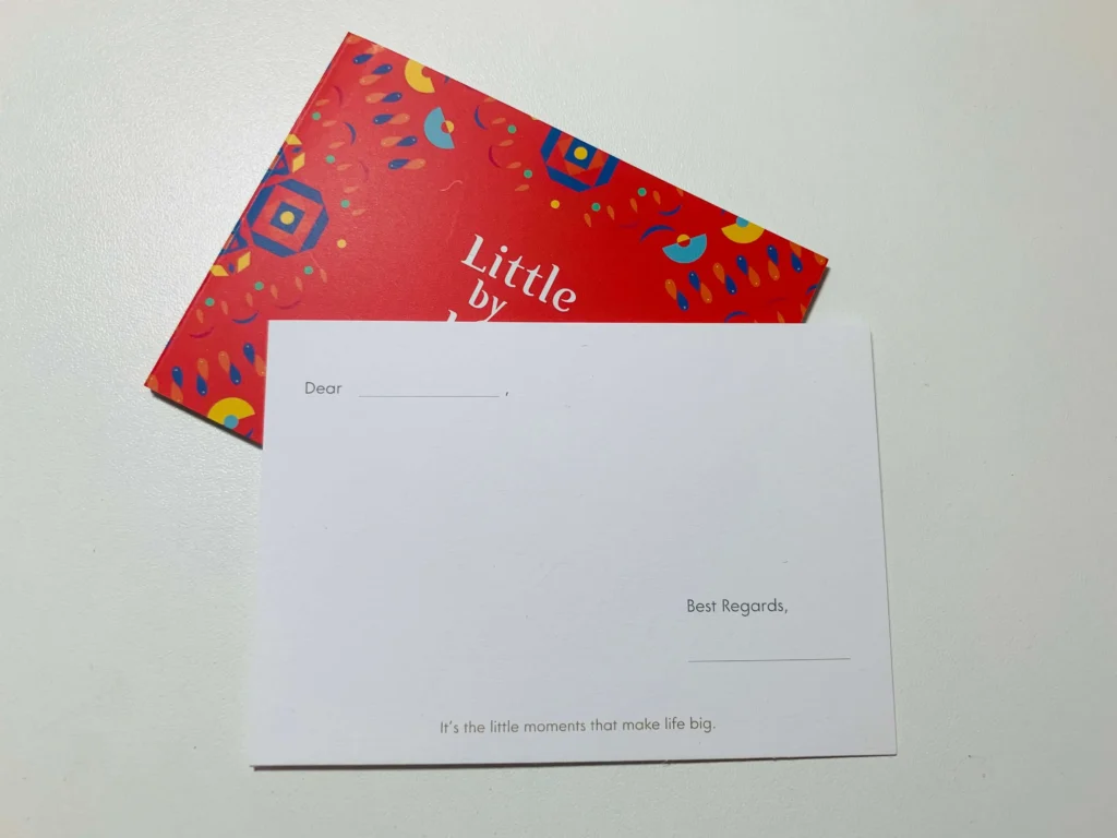 Little by Little 杏仁瓦片鐵盒餅乾明信片
